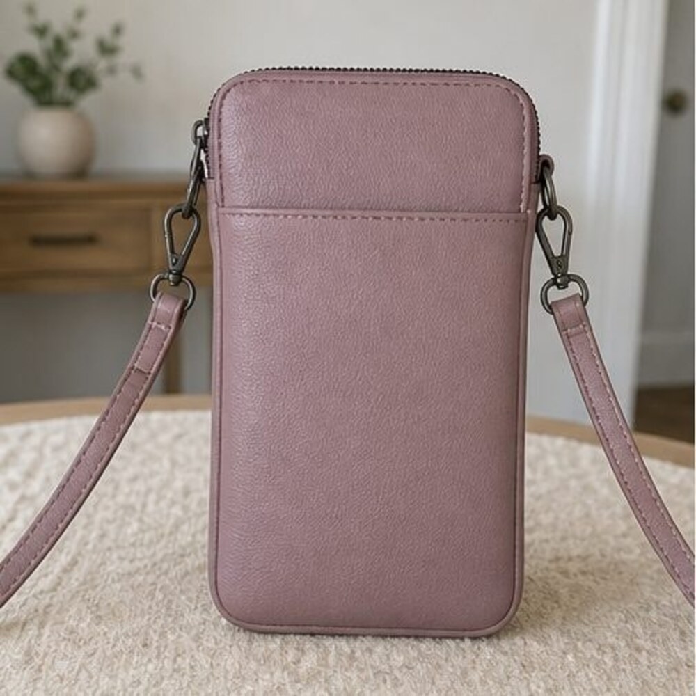 Mauve Faux Leather Bag